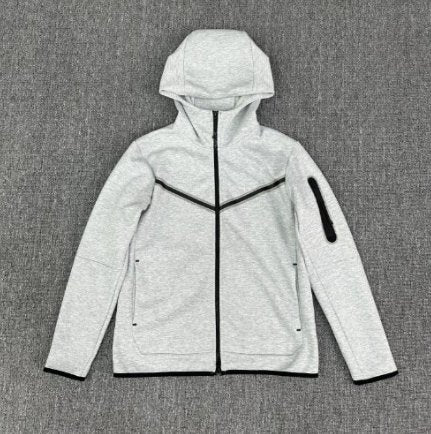 Grey Tech Fleece Hoodie - DRIPPI