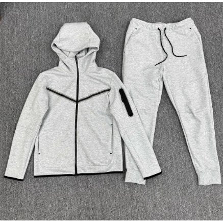 Grey Tech Fleece Tracksuit - DRIPPI